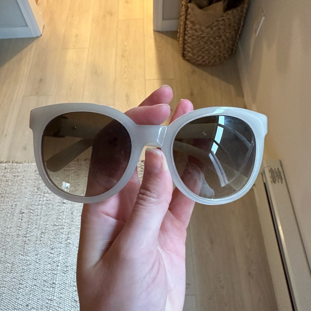 White Ferragamo sunglasses